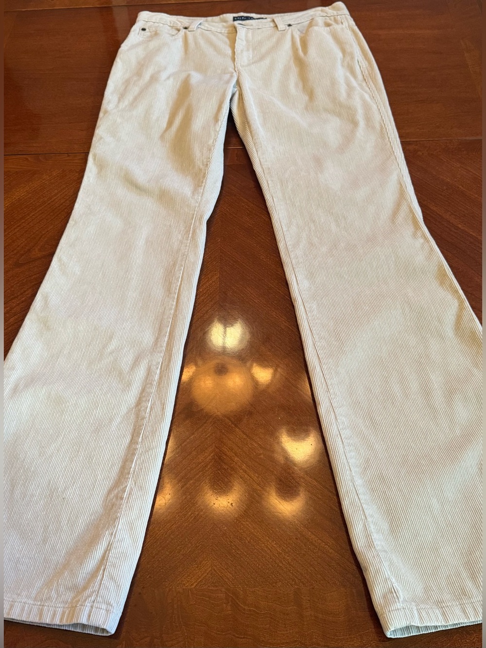 Polo Ralph Lauren Pants 100% Cotton Cream Women's Corduroy Jeans Size - 8